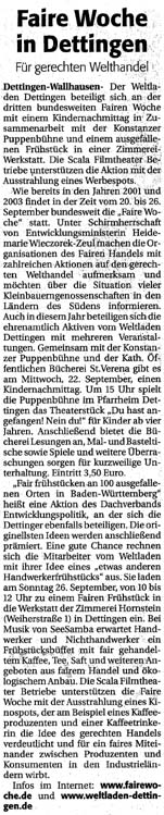 Südkurier Konstanz 20.09.04