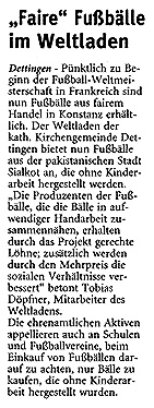 Konstanzer Anzeiger 10. Juni 1998