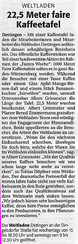 Südkurier Konstanz, 01.10.2003