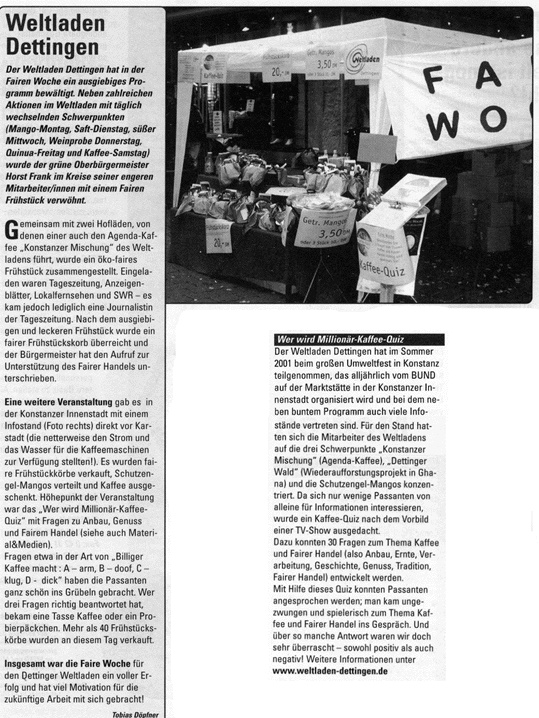 Welt & Handel 15/2001 vom 01. Dezember 2001