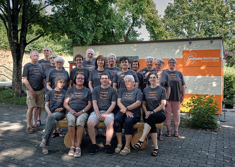 Weltladen-Team 2023. 5 Personen fehlen. Bild: Sebastian Knappe Weltladen-Team 2023. 5 Personen fehlen. Bild: Sebastian Knappe