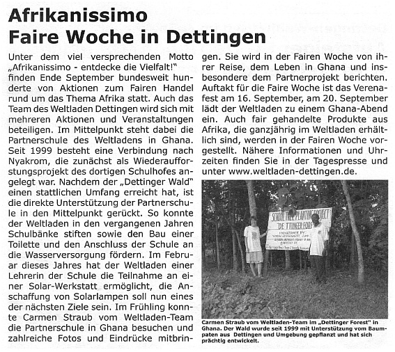 Ortsgespräch Juli 2007