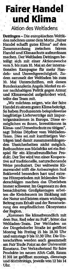 Südkurier Konstanz 05.05.2008