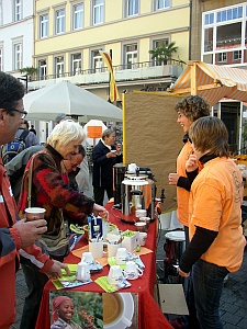 Image Aktion Coffee to stop auf der Marktstätte