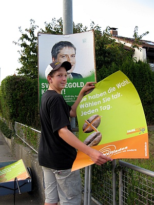 Image Plakataktion Wahlkampf für den Fairen Handel