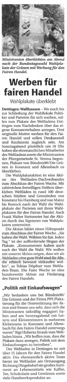 Südkurier Konstanz, 29.09.2009