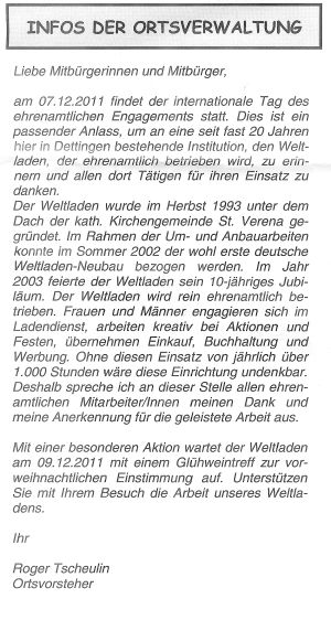 Mittelungsblatt Dettingen-Wallhausen, 02.12.2011
